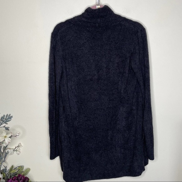 BAREFOOT DREAMS CozyChic Circle Cardigan Black UU9 - Picture 3 of 5